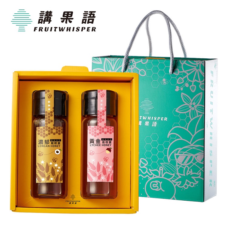 【講果語】蜂蜜禮盒組(2罐入)—濃郁龍眼蜜+黃金荔枝蜜